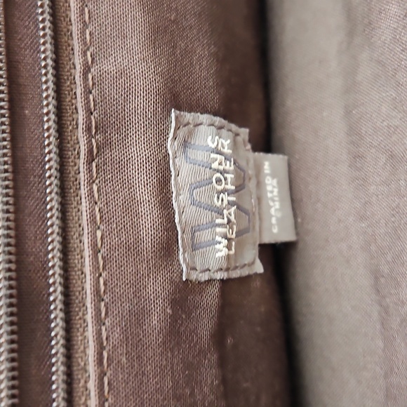 WILSONS LEATHER Tote Purse Elegant Brown Straps Satchel - Picture 8 of 10